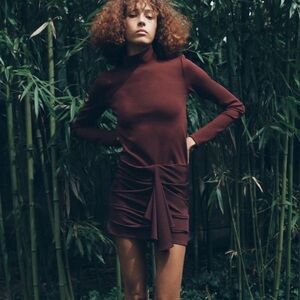 Zara Burgundy Mini Dress
